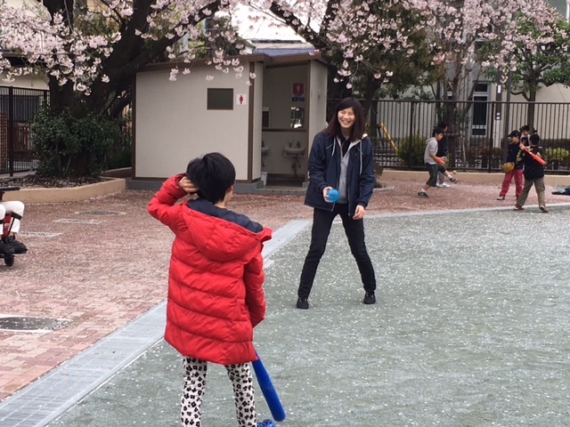 お花見野球